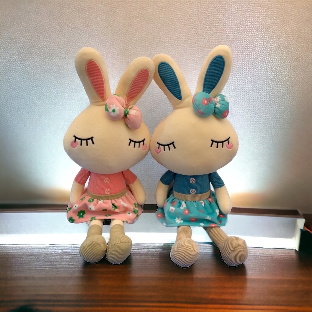 CLLAYEES ~ Set of 2 Easter Plush Bunny Rabbit